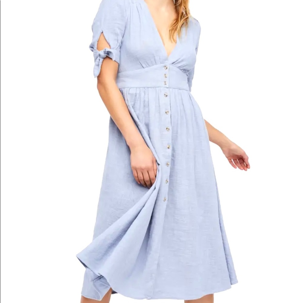 NWT FREE PEOPLE Light Blue Love of My Life Linen